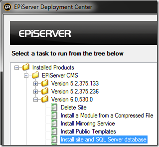 EPiServer Deployment Manager