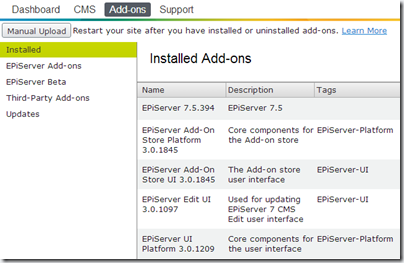 Updated add-ons for EPiServer 7.5