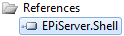 Reference to EPiServer.Shell