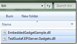 Adding gadget assembly to the website's bin folder